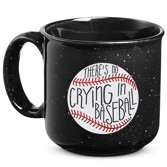 There Is No Crying In Baseball Funny Sports Ball Game 15oz Campfire Ceramic Mug