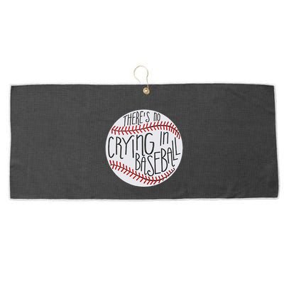There Is No Crying In Baseball Funny Sports Ball Game Large Microfiber Waffle Golf Towel