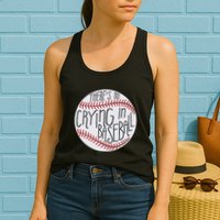 There Is No Crying In Baseball Funny Sports Ball Game Womens Tank Top