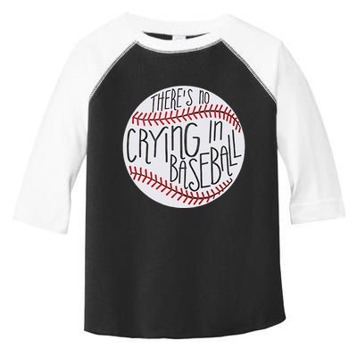 There Is No Crying In Baseball Funny Sports Ball Game Toddler Fine Jersey T-Shirt