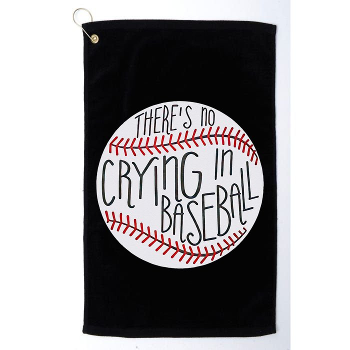 There Is No Crying In Baseball Funny Sports Ball Game Golf Towel