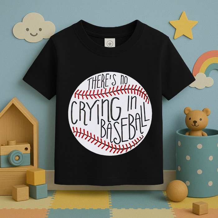 There Is No Crying In Baseball Funny Sports Ball Game Toddler T-Shirt