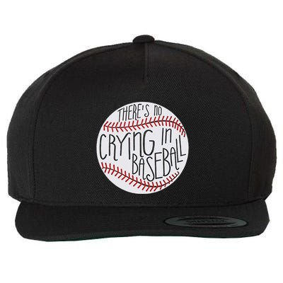 There Is No Crying In Baseball Funny Sports Ball Game Wool Snapback Cap