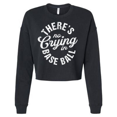 There Is No Crying In Baseball Game Day Cropped Pullover Crew