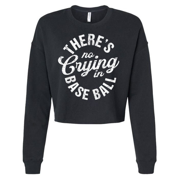 There Is No Crying In Baseball Game Day Cropped Pullover Crew