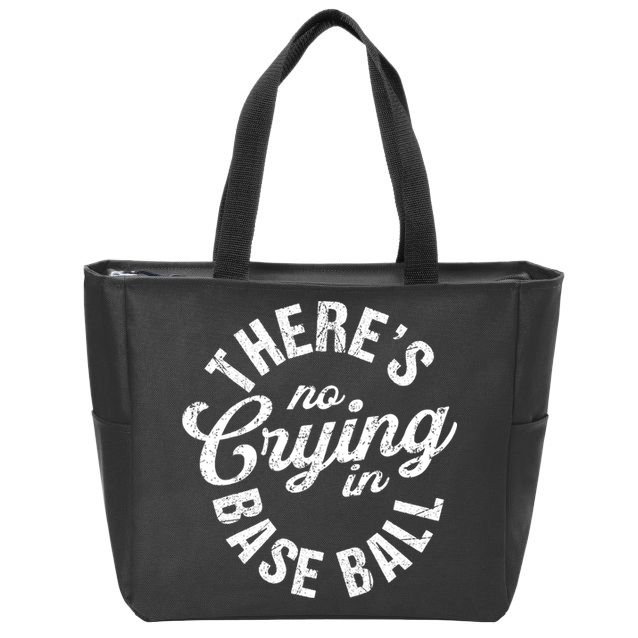 There Is No Crying In Baseball Game Day Zip Tote Bag