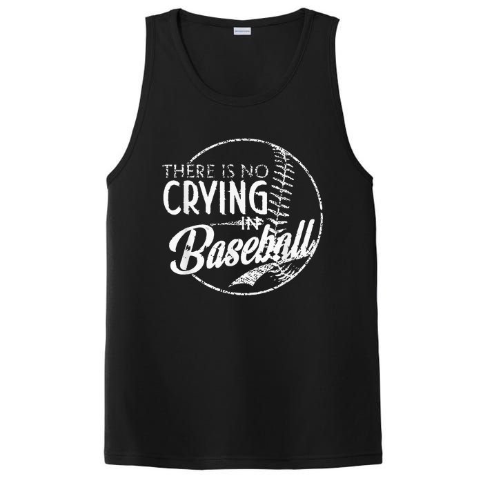 There Is No Crying In Baseball Sports Funny Baseball PosiCharge Competitor Tank