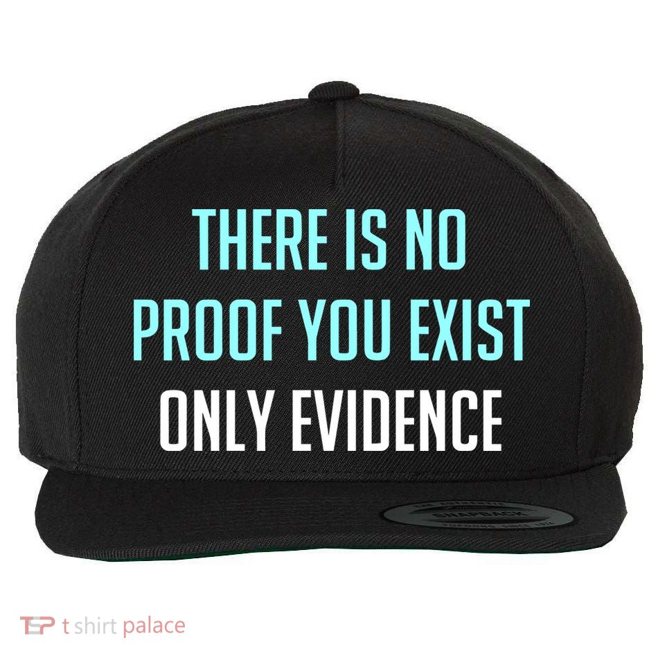 There Is No Proof You Exist Only Evidence Wool Snapback Cap