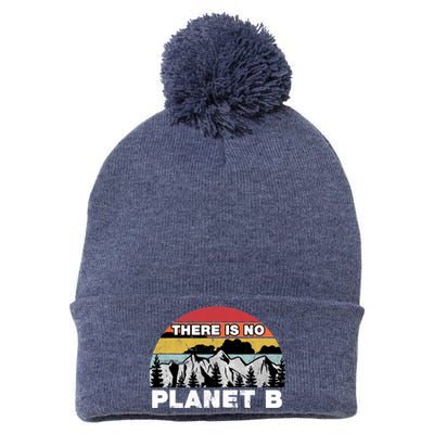 There Is No Planet B Earth Day Pom Pom 12in Knit Beanie