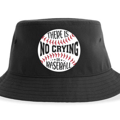 There Is No Crying In Baseball Cool Gift Sustainable Bucket Hat