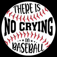 There Is No Crying In Baseball Cool Gift Cropped Pullover Crew