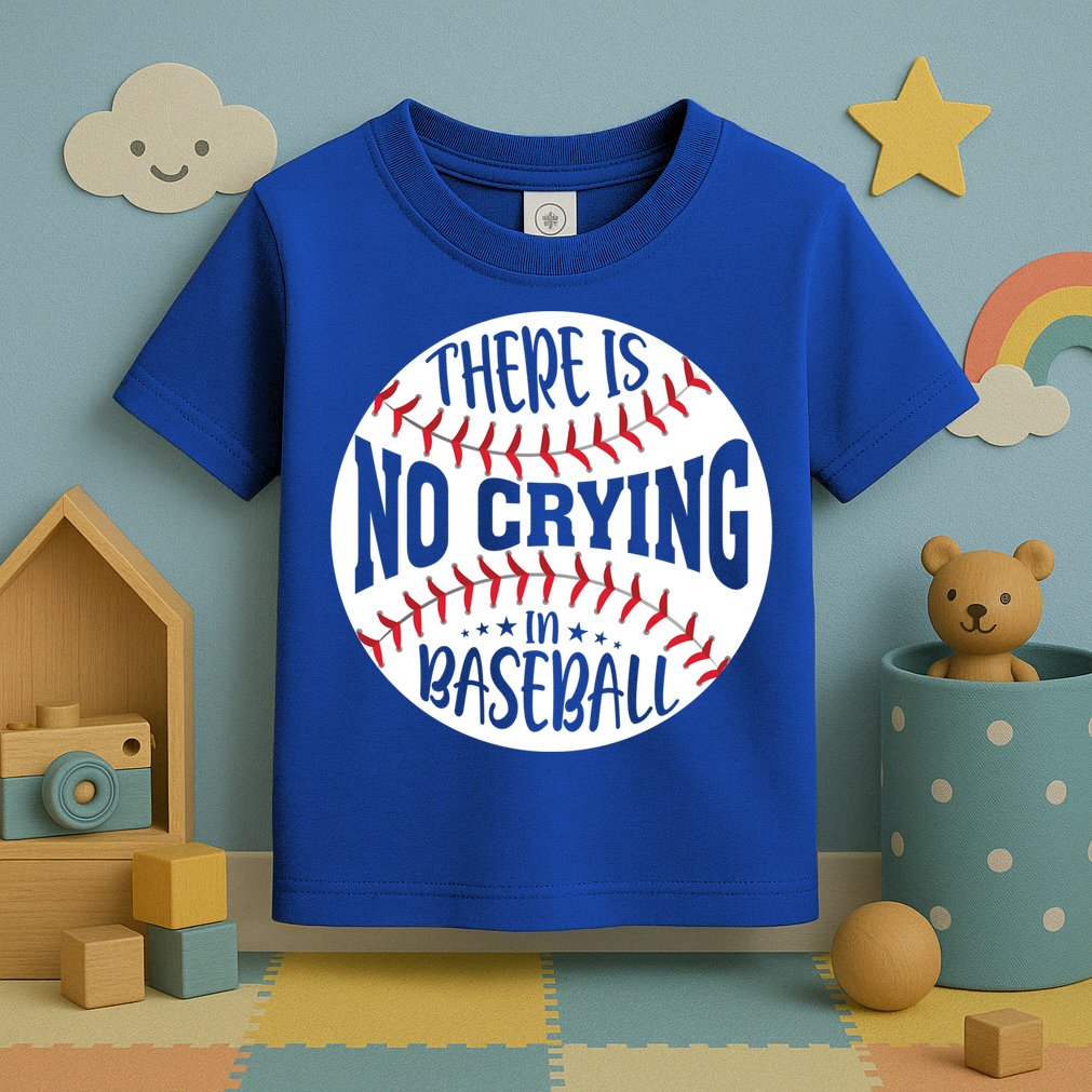 There Is No Crying In Baseball Cool Gift Toddler T-Shirt