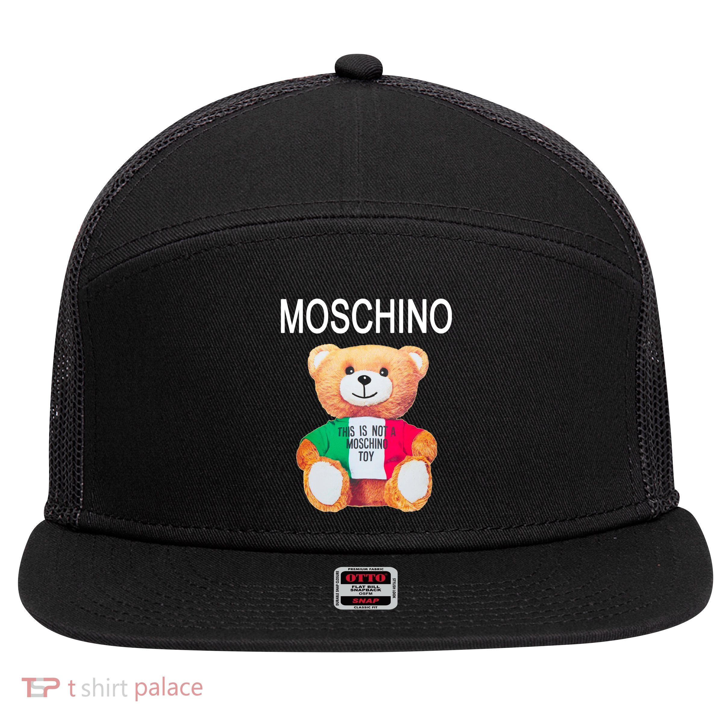 This Is Not A Mo.schi-no Toy 7 Panel Mesh Trucker Snapback Hat