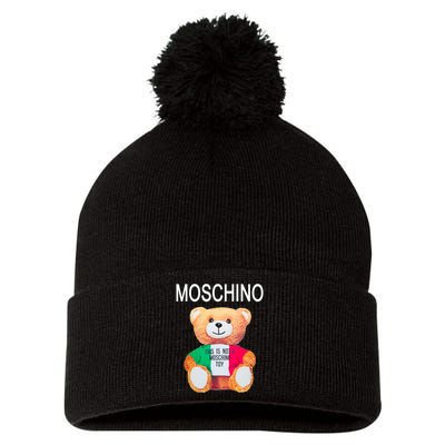 This Is Not A Mo.schi-no Toy Pom Pom 12in Knit Beanie