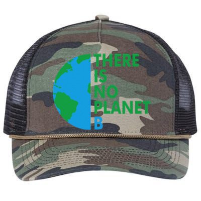 There Is No Planet B Earth Day Climate Action Climate Change Retro Rope Trucker Hat Cap