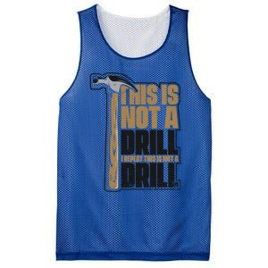 This Is Not A Drill Cabinetmaker Woodturner Joiner Carpenter Gift Mesh Reversible Basketball Jersey Tank