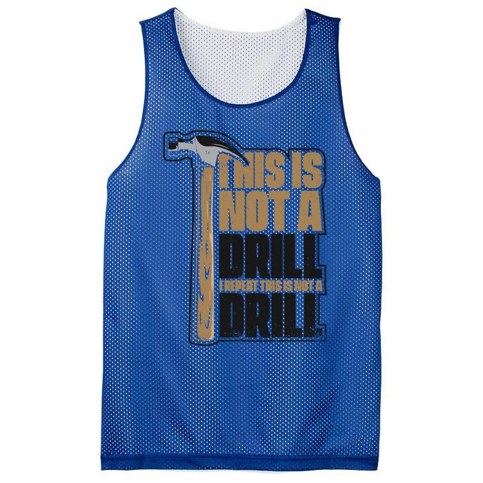 This Is Not A Drill Cabinetmaker Woodturner Joiner Carpenter Gift Mesh Reversible Basketball Jersey Tank