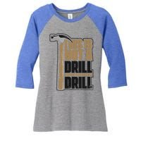 This Is Not A Drill Cabinetmaker Woodturner Joiner Carpenter Gift Women's Tri-Blend 3/4-Sleeve Raglan Shirt