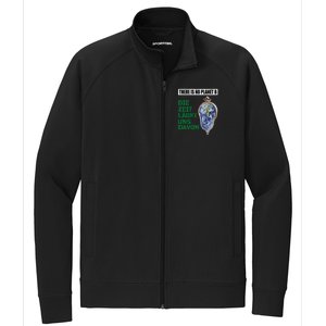 There Is No Planet B The Time Runs From It Meaningful Gift Stretch Full-Zip Cadet Jacket