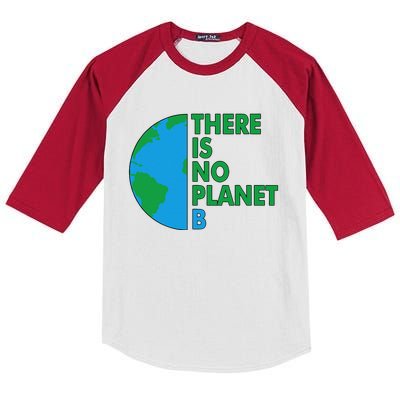 There Is No Planet B Earth Day Environmental Protection Kids Colorblock Raglan Jersey