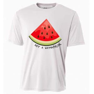 This Is Not A Watermelon Watermelon Freedom Solidarity Cooling Performance Crew T-Shirt