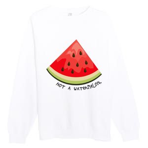 This Is Not A Watermelon Watermelon Freedom Solidarity Premium Crewneck Sweatshirt