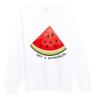 This Is Not A Watermelon Watermelon Freedom Solidarity Premium Crewneck Sweatshirt