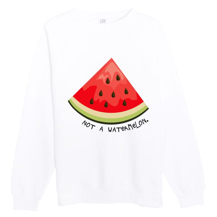 This Is Not A Watermelon Watermelon Freedom Solidarity Premium Crewneck Sweatshirt