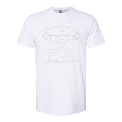 There Is Nothing That Jesus And The Gym Can't Get Me Through Softstyle CVC T-Shirt