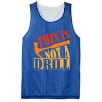 This Is Not A Drill Funny Construction Hammer Woodworking Gift Mesh Reversible Basketball Jersey Tank