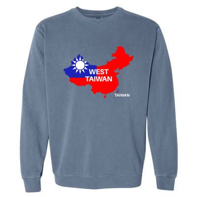 Taiwan Is Not China West Taiwan Gift Garment-Dyed Sweatshirt