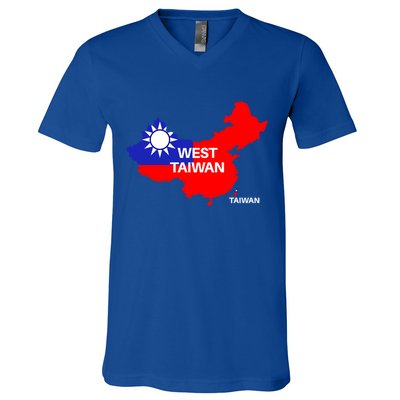 Taiwan Is Not China West Taiwan Gift V-Neck T-Shirt