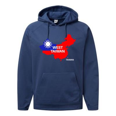 Taiwan Is Not China West Taiwan Gift Performance Fleece Hoodie