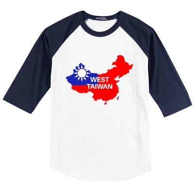 Taiwan Is Not China West Taiwan Gift Baseball Sleeve Shirt