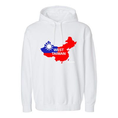 Taiwan Is Not China West Taiwan Gift Garment-Dyed Fleece Hoodie