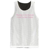 Therapy Is Not Enough I Need To Bite People Funny Mesh Reversible Basketball Jersey Tank