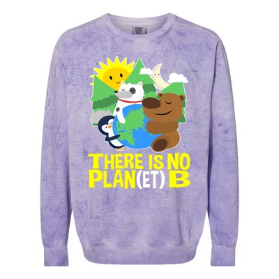 There Is No Plan B Everyday Is Earth Day Mother Earth Meaningful Gift Colorblast Crewneck Sweatshirt