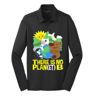 There Is No Plan B Everyday Is Earth Day Mother Earth Meaningful Gift Silk Touch Performance Long Sleeve Polo