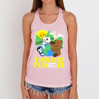 There Is No Plan B Everyday Is Earth Day Mother Earth Meaningful Gift Women's Knotted Racerback Tank