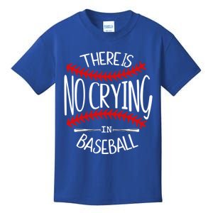 There Is No Crying In Baseball Cute Gift Softball Baseball Mama Funny Gift Kids T-Shirt