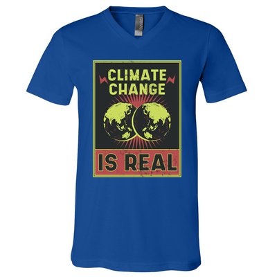 There Is No Planet B Gift Climate Change Is Real Gift V-Neck T-Shirt