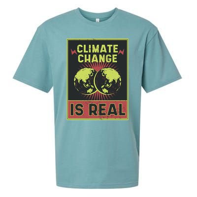 There Is No Planet B Gift Climate Change Is Real Gift Sueded Cloud Jersey T-Shirt