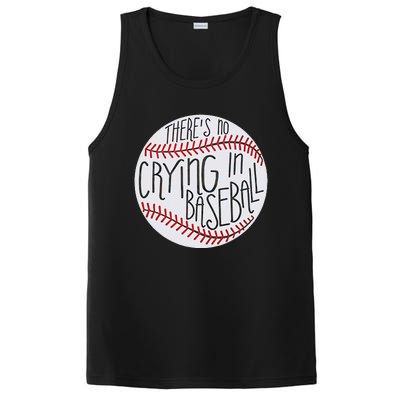 There Is No Crying In Baseball Funny Sports Ball Game PosiCharge Competitor Tank