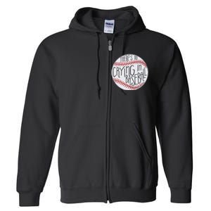 There Is No Crying In Baseball Funny Sports Ball Game Full Zip Hoodie