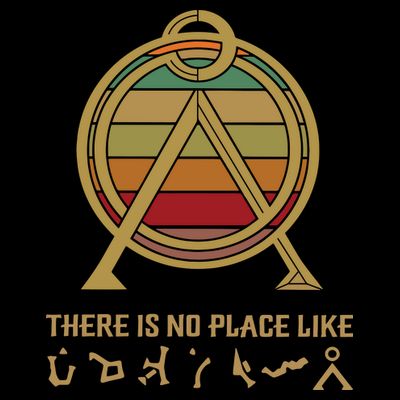 There Is No Place Like Home Vintage Stargate Atlantis Symbol T-Shirt