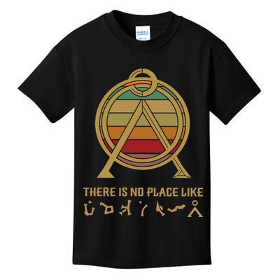There Is No Place Like Home Vintage Stargate Atlantis Symbol Kids T-Shirt