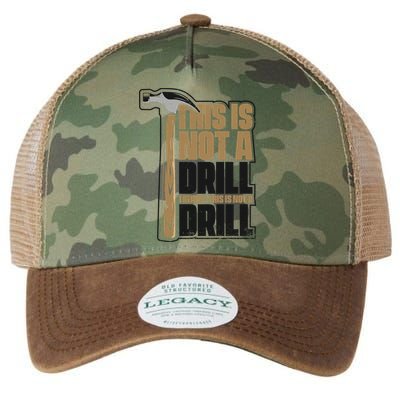 This Is Not A Drill Cabinetmaker Woodturner Joiner Carpenter Cute Gift Legacy Tie Dye Trucker Hat