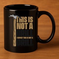 This Is Not A Drill Cabinetmaker Woodturner Joiner Carpenter Cute Gift 11oz C Handle Ceramic Mug