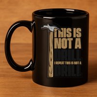 This Is Not A Drill Cabinetmaker Woodturner Joiner Carpenter Cute Gift 11oz C Handle Ceramic Mug
