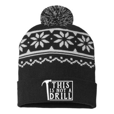 This Is Not A Drill Funny USA-Made Snowflake Beanie